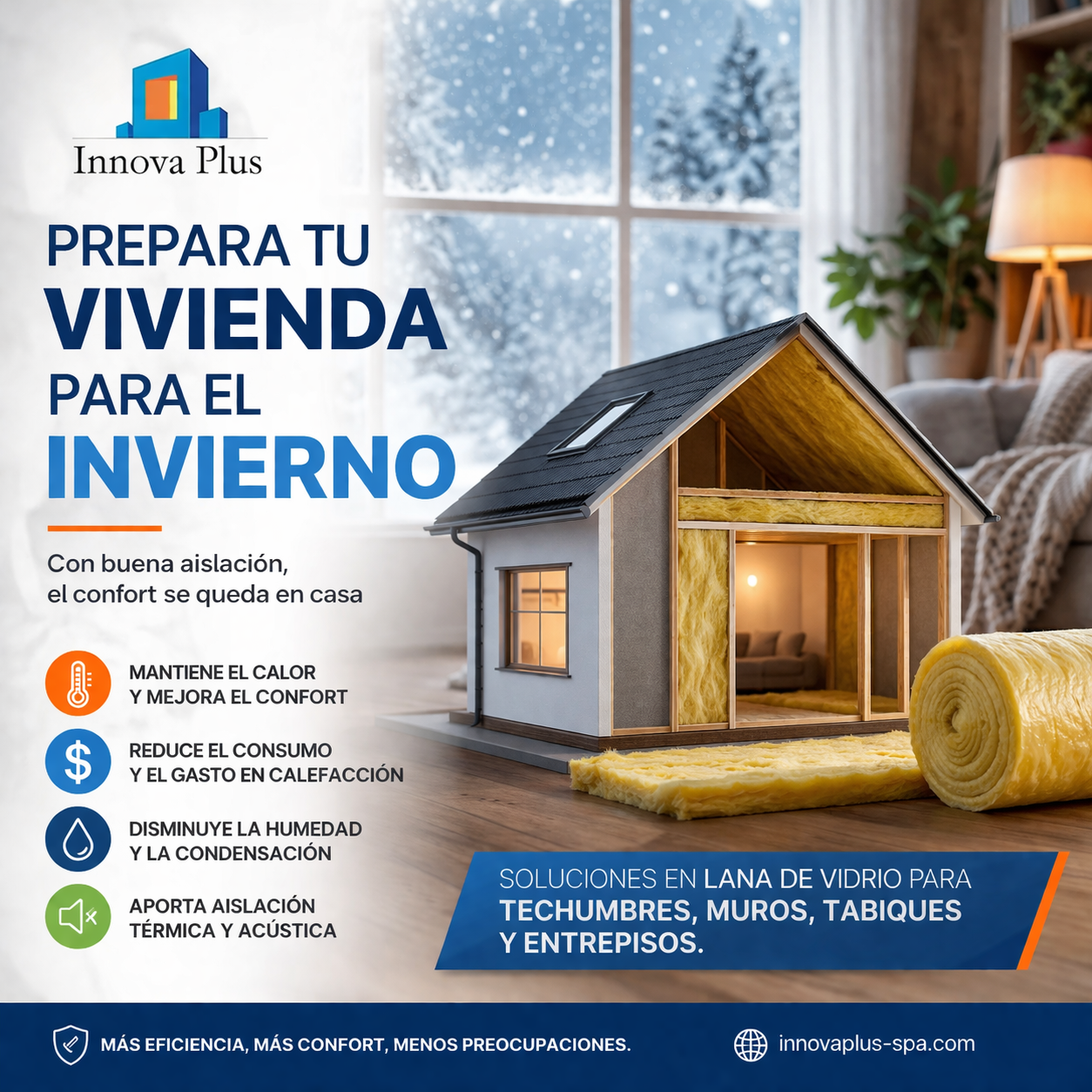 Preparar la vivienda para el invierno con lana de vidrio