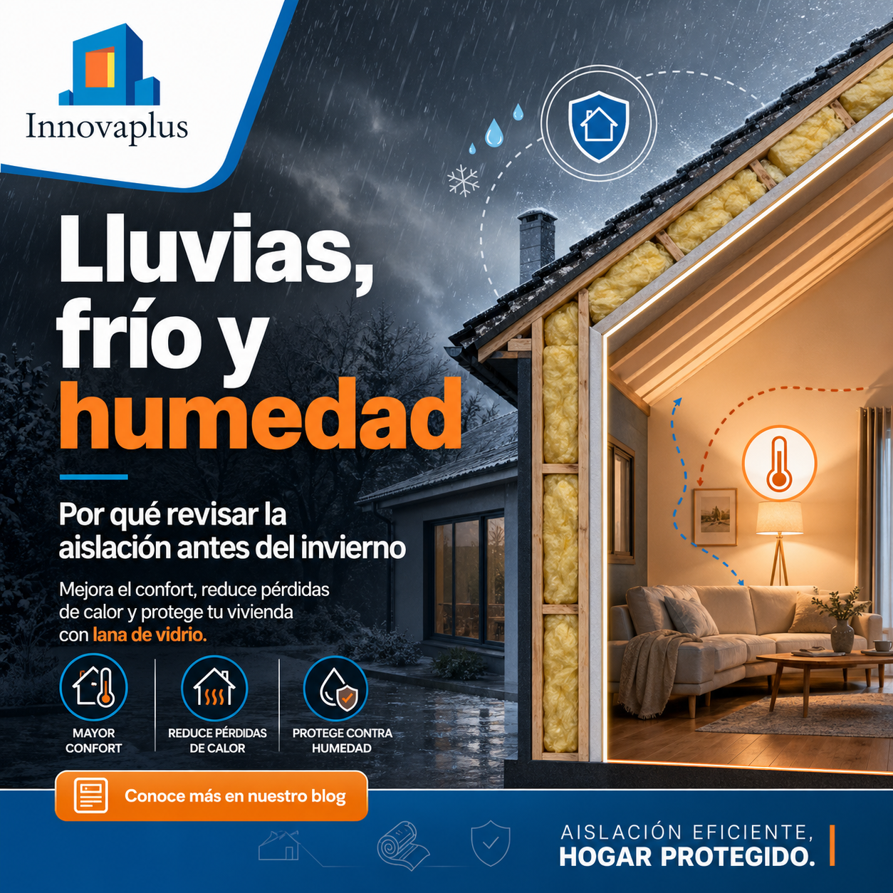 Aislación para proteger la vivienda de lluvias, frío y humedad