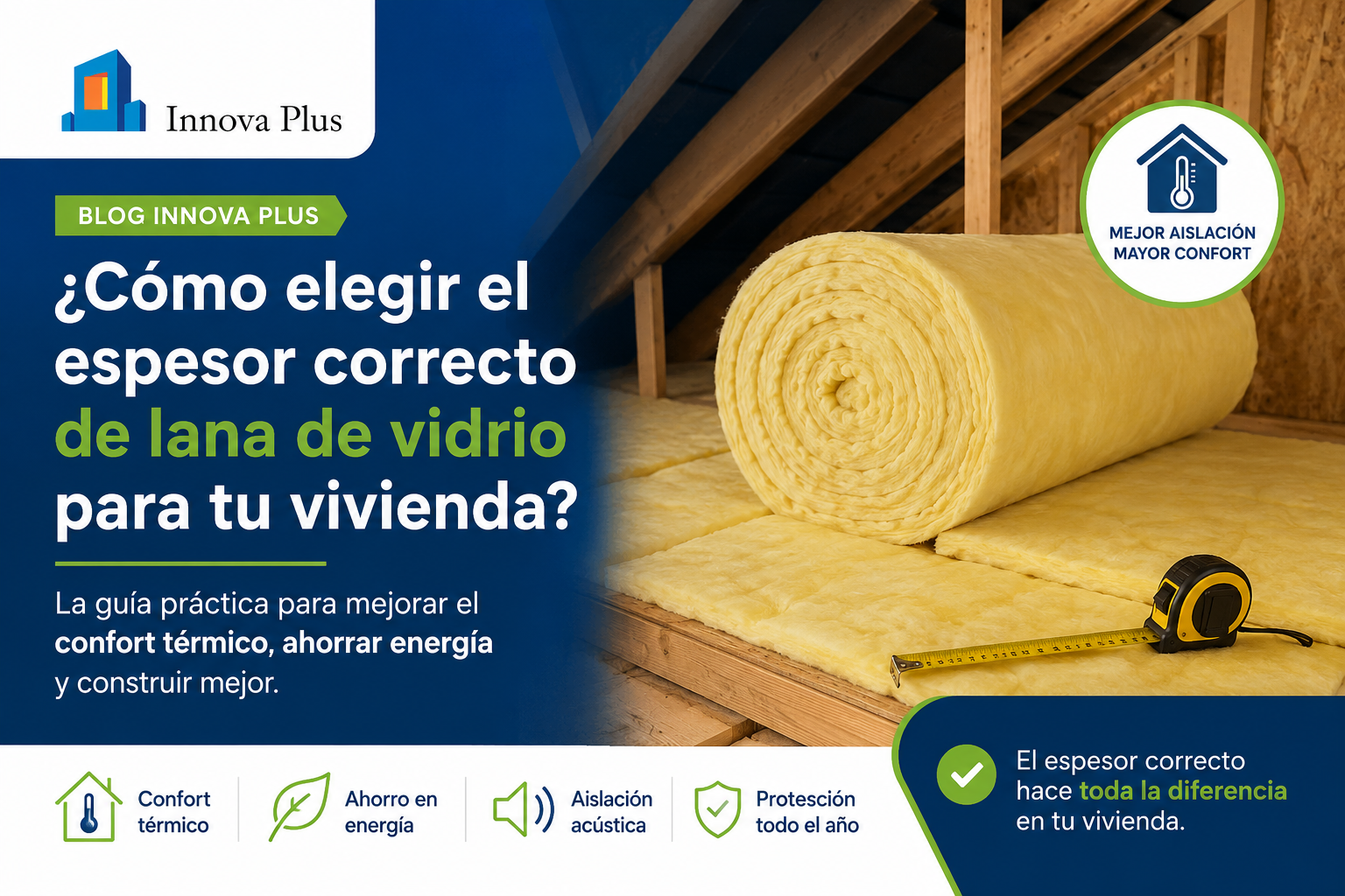 Cómo elegir el espesor correcto de lana de vidrio para una vivienda