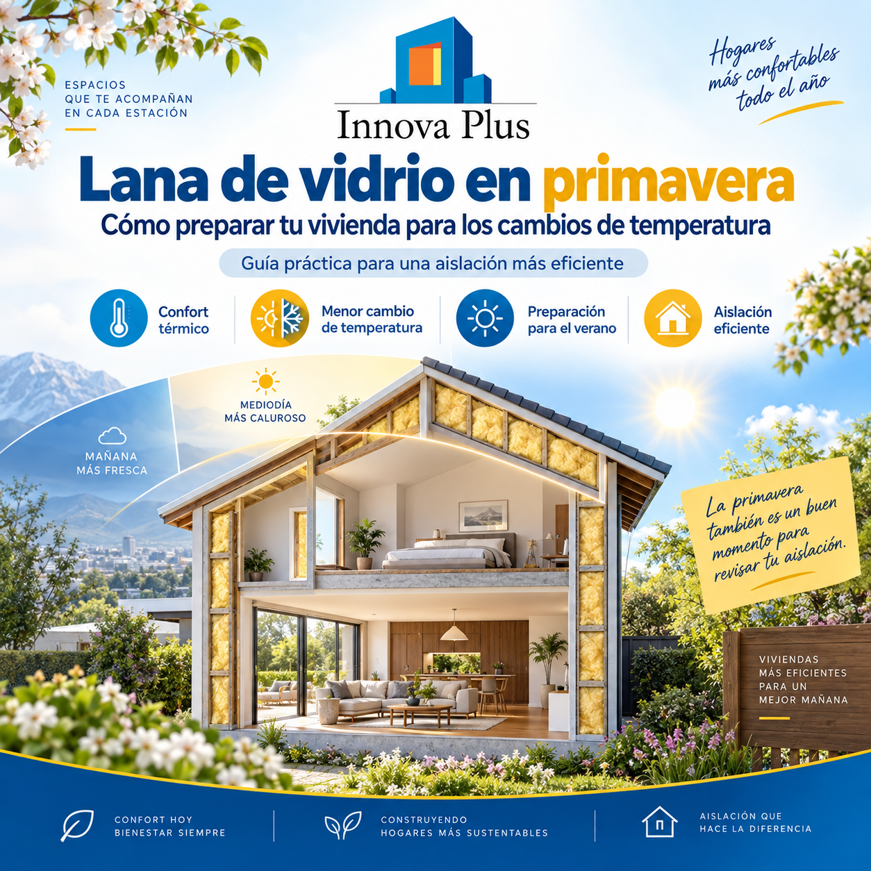 Lana de vidrio en primavera y cómo preparar la vivienda para los cambios de temperatura